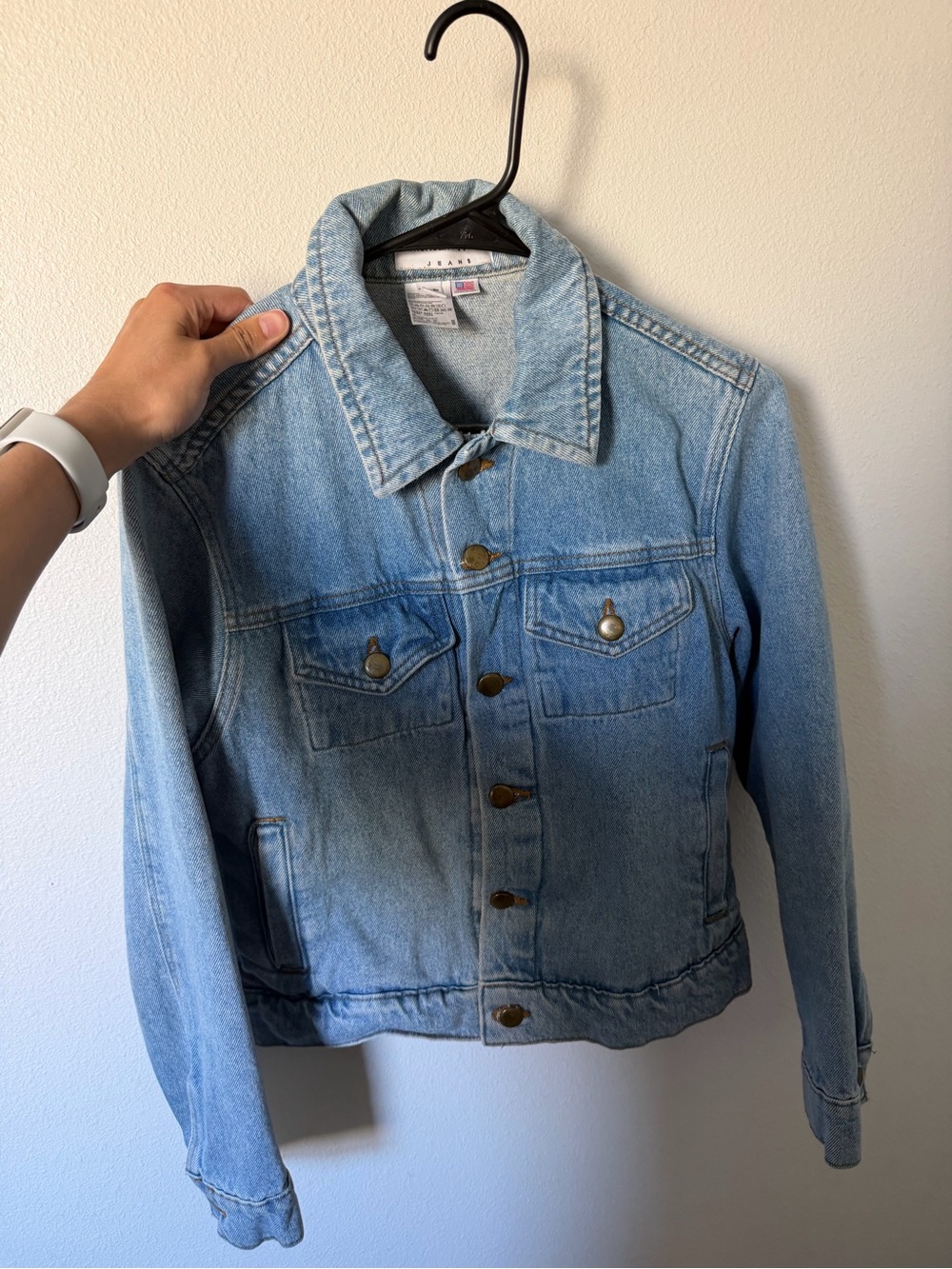 American Apparel Light Wash Denim Jean Jacket